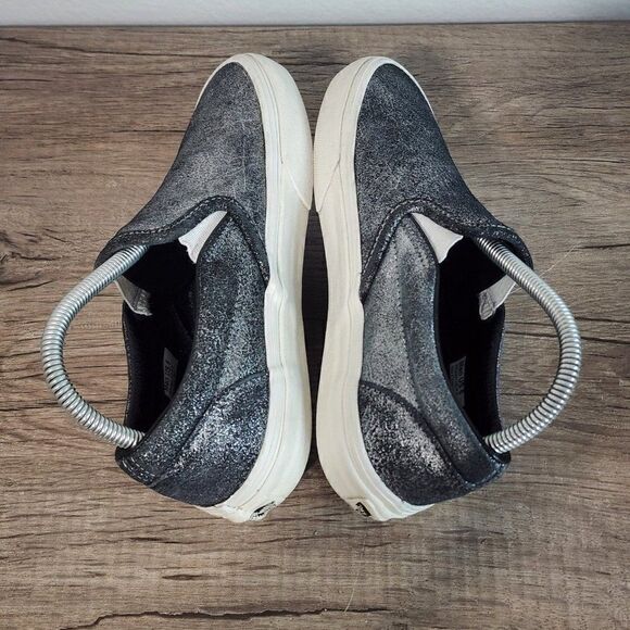 Vans Asher Women's Slip-On Skate Shoes Size 6.5 Metallic Silver - Picture 5 of 8